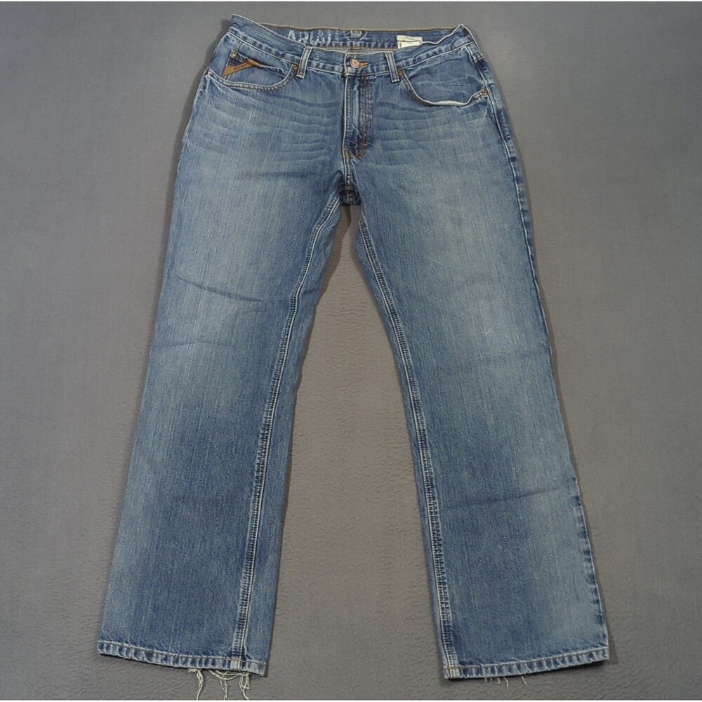 Ariat Jeans Men's 32x32 Fits 32x30 Blue M4 Low Rise Legacy Boot Cut Western